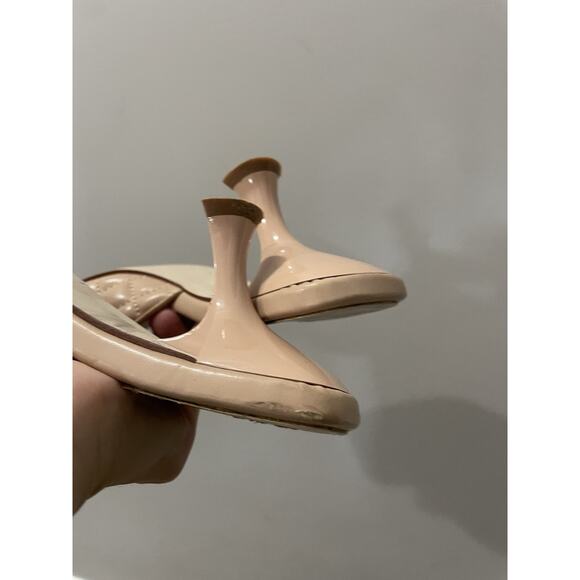 JEFFREY CAMPBELL Tan Crinkle Patent Sandal Size7 - Picture 6 of 11